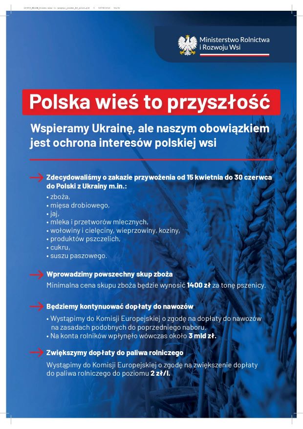 Plakat informacyjny. Jego treść jest zawarta w artykule