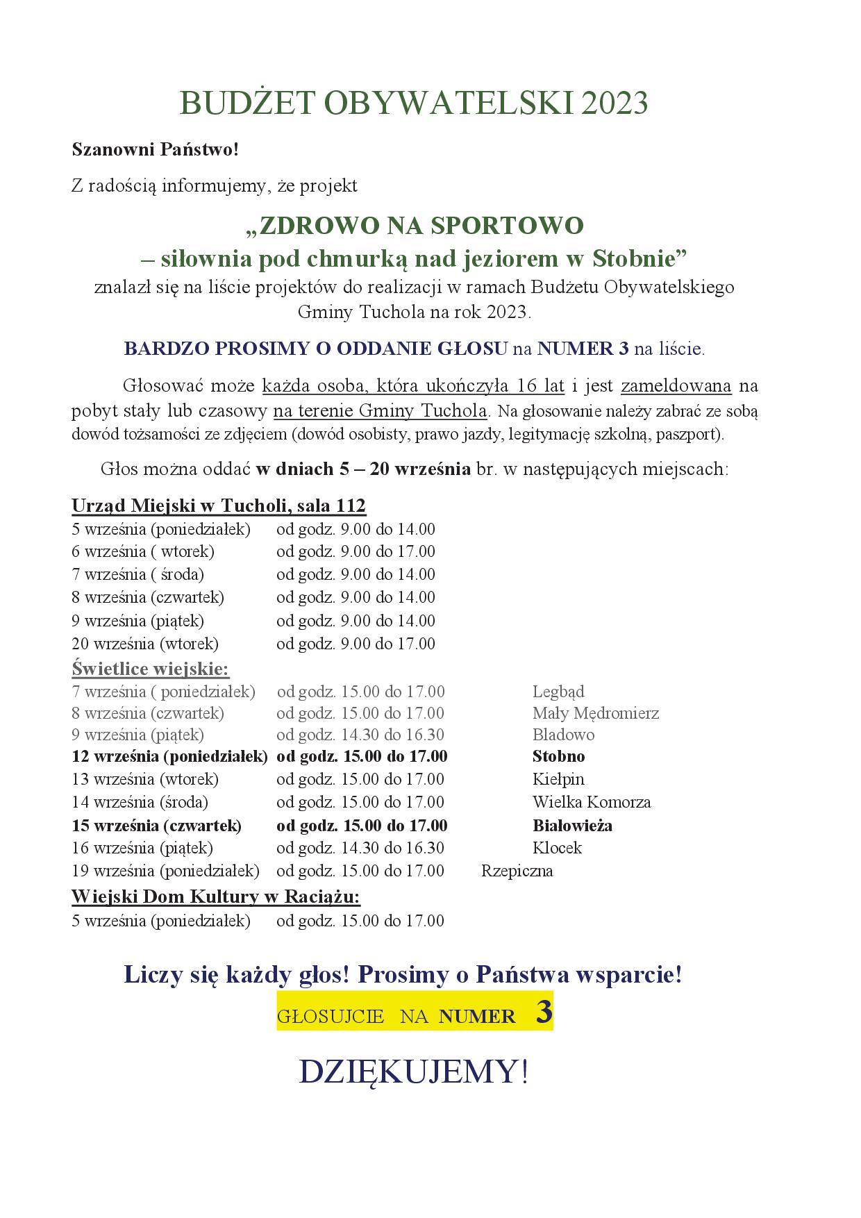 Plakat informacyjny. Jego treść jest zawarta w artykule