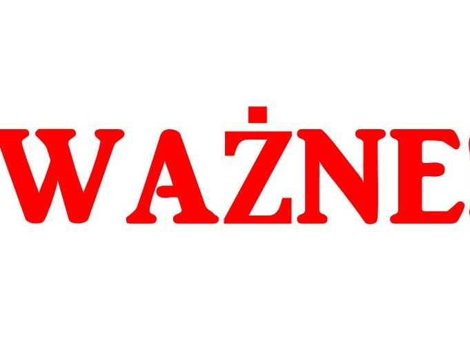 Zdjęcie z napisem: WAŻNE