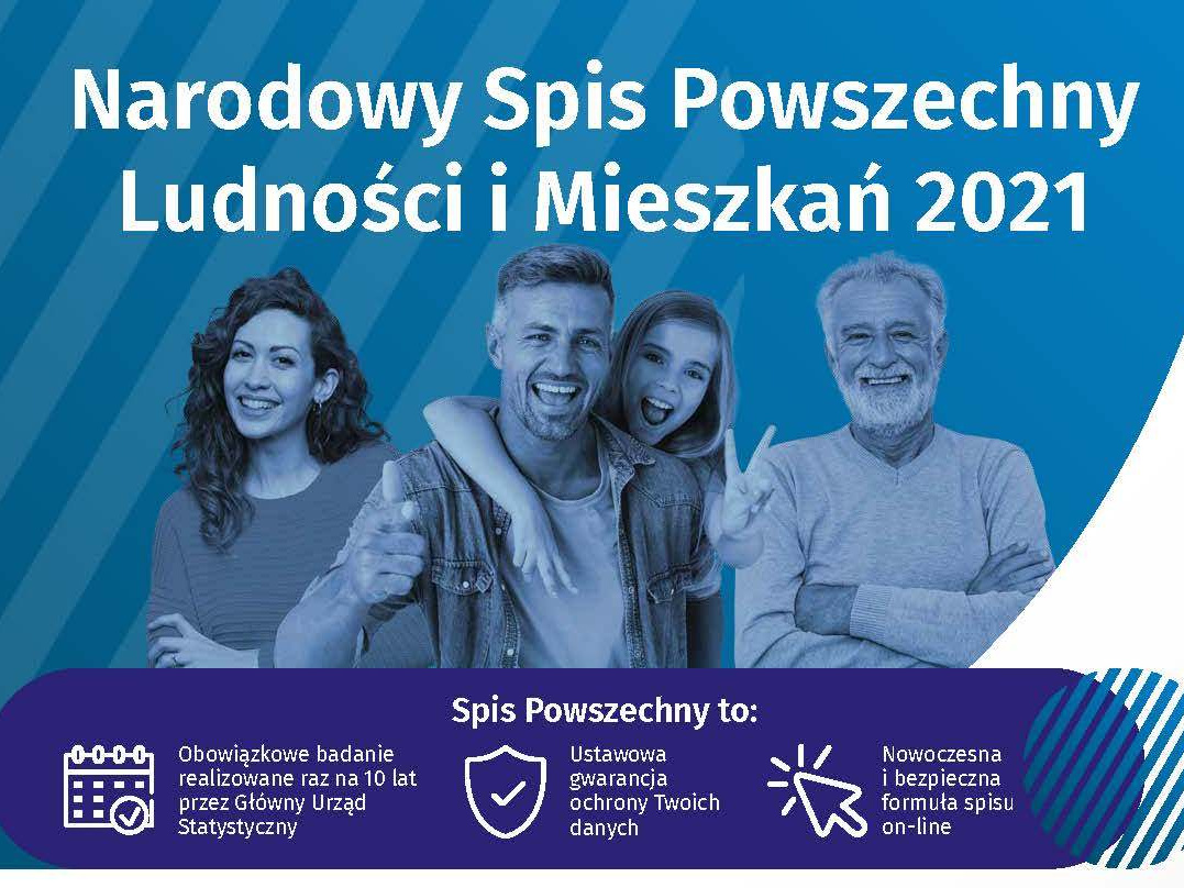 Plakat informacyjny Narodowego Spisu Powszechnego