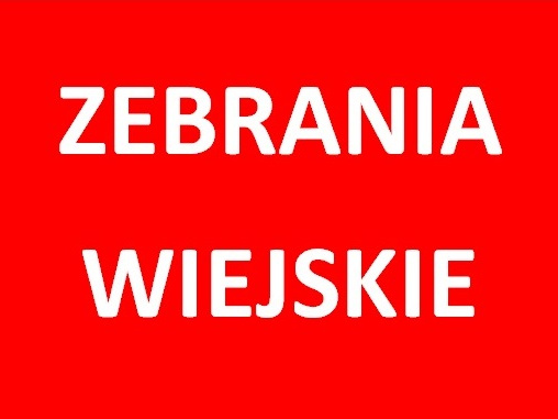 grafika przedstawia napis zebrania wiejskie