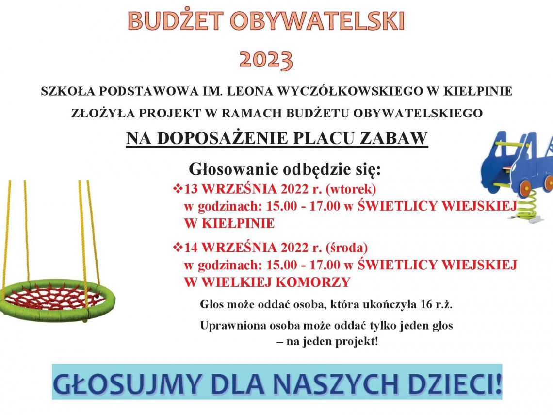 Plakat informacyjny. Jego treśc jest zamieszczona w artykule