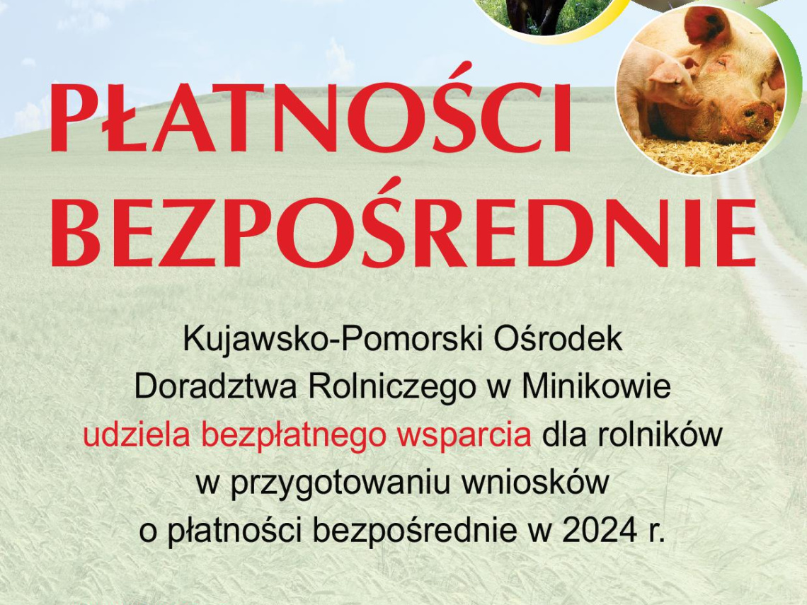 Plakat przedstawia zwierzęta hodowlane oraz pola uprawne i tekst, który jest zawarty w treści artykułu