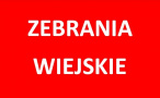 grafika przedstawia napis zebrania wiejskie