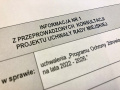 zdjęcie przedstawia informację na temat przeprowadzonych konsultacji projektu programu ochrony zdrowia na lata 2022-2026