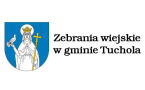 Baner z napisem "Zebrania wiejskie w gminie Tuchola"