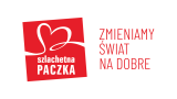 Logo Szlachetniej Paczki i napis: Zmieniamy Świat Na Dobre