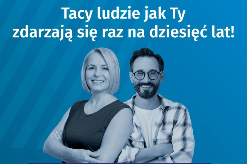 Plakat informacyjny dotyczący naboru na rachmistrzów Narodowego Spisu Powszechnego