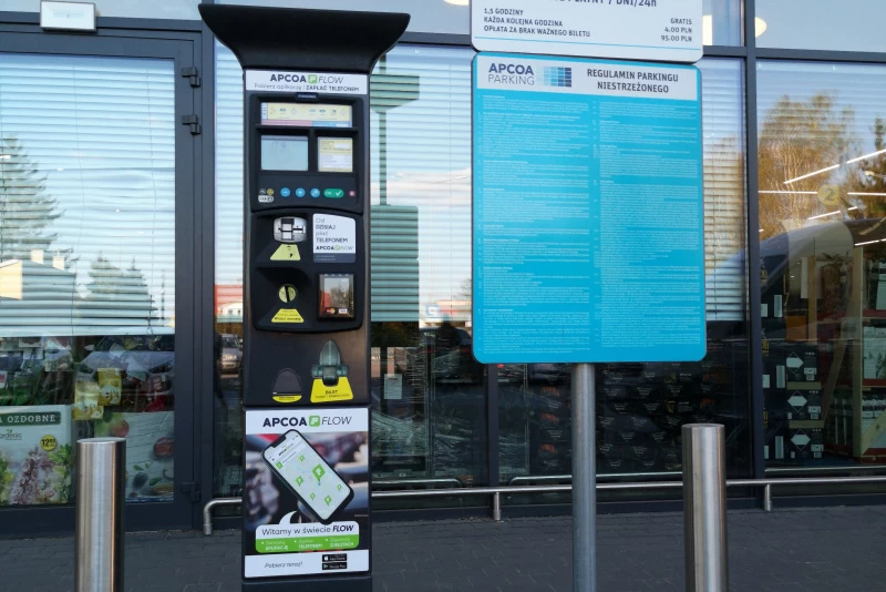 Parkometr, zdjęcie poglądowe. Fot. APCOA Parking Polska Sp. z o.o.