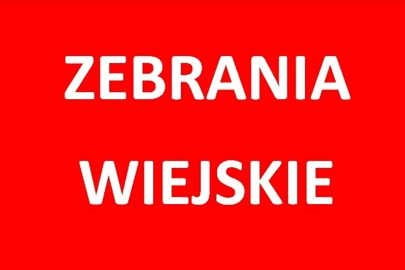 grafika przedstawia napis zebrania wiejskie