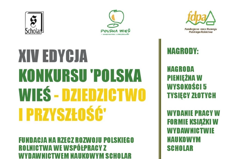 Plakat informacyjny konkursu. Jego treść jest zawarta w artykule