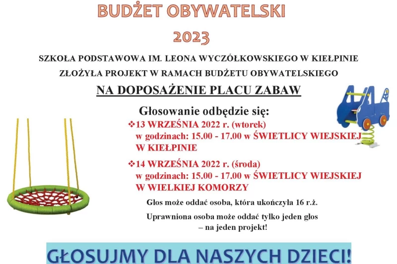 Plakat informacyjny. Jego treśc jest zamieszczona w artykule