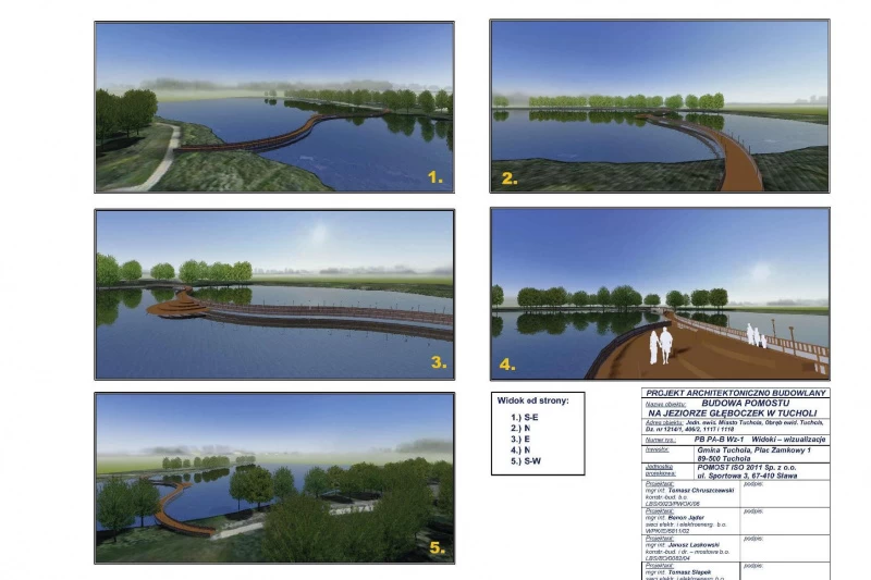 Wizualizacja promenady przez jezioro Głęboczek w Tucholi